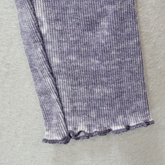 Chaser Distressed Purple Burnout Tshirt Womens S High Neck Long Sleeve Grunge - Picture 12 of 13